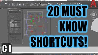 20 Must know AutoCAD Shortcuts amp Commands AutoCAD Tips amp Tricks [upl. by Lemaj]