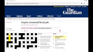 Guardian Cryptic Crossword Thursday 4 July 2024 [upl. by Ahsiki7]