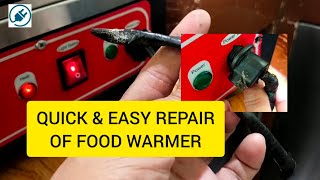 HOW TO REPAIR BURNT POWER CORD OF FOOD WARMER tletechcher trending [upl. by Ailuj]