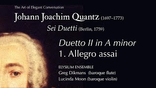 Johann Joachim Quantz  Duetto II in A minor 1 Allegro assai [upl. by Bela]