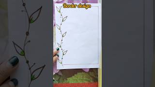 simple border design  reels short vedio  viral  colourfull drawing [upl. by Briant]