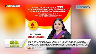 One Western Visayas University of San Agustin graduates top 10 sa 2024 Med Tech Licensure Exam [upl. by Myrle]