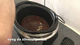 Zwolsche Stoof met Leffe Bruin bier uit de slowcooker  Crockpot [upl. by Kunin350]