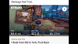 Heritage Rail Trail Ride in Pa [upl. by Alrich]