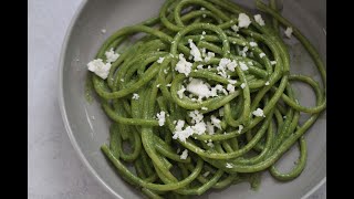 Tallarines Verdes Peruanos Green Pasta [upl. by Eneiluj]