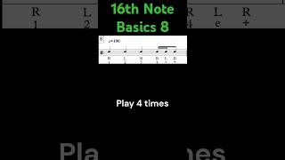 Rhythm Reading 16th Note Basics 8 100 bpm 16thnotes shorts rhythm music [upl. by Ninaj352]