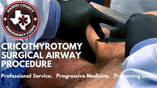 Cricothyrotomy Surgical Airway Procedure for Difficult Airway [upl. by Junie]