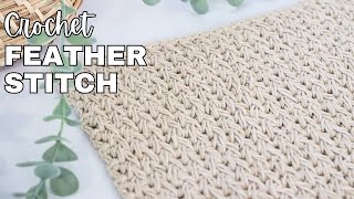 CROCHET FEATHERED STITCH  FEATHER STITCH  Bella Coco Crochet [upl. by Garaway179]