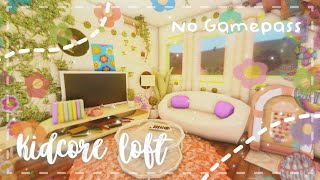 Roblox Bloxburg  No Gamepass Kidcore Indie Loft  Minami Oroi [upl. by Naejamron241]