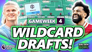 MY 3 FAVOURITE GAMEWEEK 4 WILDCARD DRAFTS  FPL Fantasy Premier League 2425 Strategy and Tips [upl. by Tomasine]