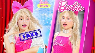 Barbie Vraie vs Barbie Fausse Relooking Extrême de Nerd à Fille Populaire [upl. by Niple]