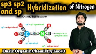 Hybridization of Nitrogen  sp3 sp2 and sp Hybridization of Nitrogen HybridisationofNitrogen [upl. by Aseyt]