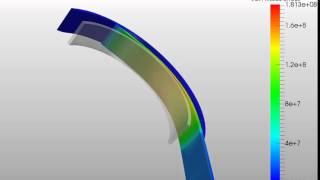 Copper Bending Simulation Through a Half Ring Mold [upl. by Ellenahs]