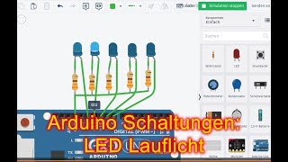 Arduino Schaltungen 2  LED Lauflicht [upl. by Jilly]