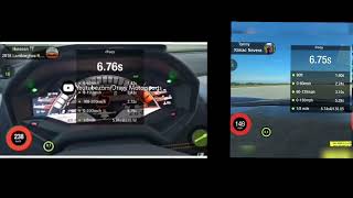 1914hp Rimac Nevera vs 1500hp Lamborghini Huracan 0350kmh drag race [upl. by Nommad505]