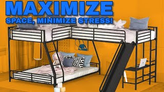 5 GameChanging Triple Bunk Beds for Small Rooms 🛏️📈 [upl. by Ecyak]