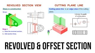 Revolved Section amp Offset Section  Engineering Drawing CT143 [upl. by Searle]