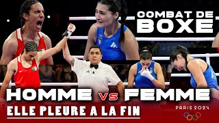 Imane Khelif ► Combat de Boxe HOMME vs FEMME au JO Paris 2024 [upl. by Nytsirt]