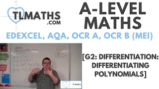 ALevel Maths G203 Differentiation Differentiating Polynomials [upl. by Deuno879]