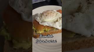 Poached telor salmon alpuket dan sourdough roti ramadan1445h menusahur [upl. by Notsyrb331]