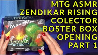 MTG ASMR  ZENDIKAR RISING COLLECTORS BOOSTER BOX OPENING  PART 1  LIZBETH EDEN [upl. by Indira]