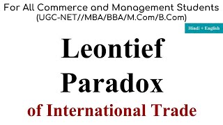 Leontief Paradox in International Trade Leontief paradox international trade laws mba ugcnet [upl. by Jacobsen]