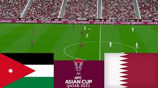 الأردن vs قطر 13 نهائي كأس آسيا 2024  محاكاة لعبة فيديو Asian Cup Final highlights PES 2021 [upl. by Nakasuji845]