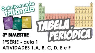 AULA 1  1ª Série de Química 3º Bimestre  ATIVIDADES 1A B C D E F Caderno do AlunoSP Faz Escola [upl. by Mohr]