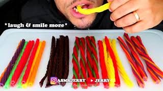 ASMR  GUMMY TWIZZLERS MUKBANG  RAINBOW DESSERTS EATING SOUNDS JERRY CANDY 이팅사운드 [upl. by Ayatnahs743]