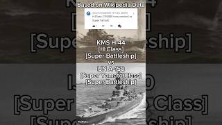 Super Battleships Comparison KMS H44 vs IJN A150  comparison battleship warships shorts [upl. by Anauj]