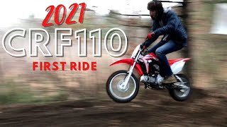 2021 CRF110 FIRST RIDE [upl. by Ahsilrak931]