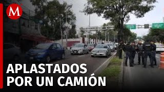 En CdMX motociclista derrapa y muere arrollado sobre avenida Constituyentes [upl. by Berty170]