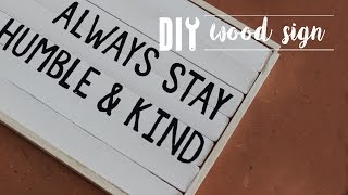 DIY Wood Sign Out of Paint Sticks [upl. by Canada]