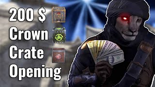 ESO  200 on Crown Crates Opening  Elder Scrolls Online [upl. by Krischer469]