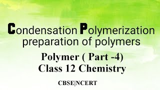 Condensation Polymerization amp its Examples  Class 12  Chapter 15 Polymer  CBSE  NCERT [upl. by Akimat]