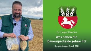 quotWir brauchen ein Umdenken in der deutschen Agrarpolitikquot so Dr Holger Hennies zur aktuellen Lage [upl. by Akirdnahs54]