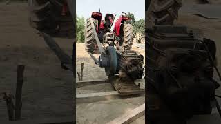 Diesel Peter Engine Starting Tractor 🚜 MF260 with Amazing Trick first time in History shorts [upl. by Harimas]