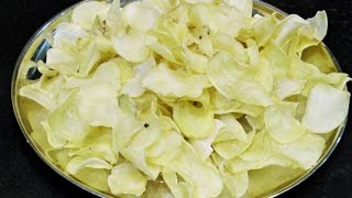 कुरकुरीत बटाटा वेफर्स  How to make BatataPotato Wafers  MadhurasRecipe [upl. by Mattland]