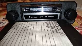 CAR RADIO STEREO SANYO 8 TRACK FT 8008 RARE VINTAGE [upl. by Faruq]