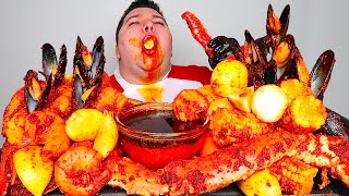 Eating 500 Worth Of Spicy Seafood Boil • MUKBANG [upl. by Aynosal603]