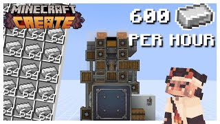 The ULTIMATE CREATE IRON FARM No Villagers 600 IRON PER HOUR  Create Mod TUTORIAL [upl. by Alexine463]