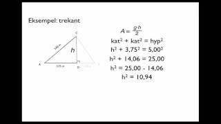 Omkrets og areal med pytagoras [upl. by Lemart]