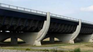 Germany The Magdeburg Water Bridge  Wasserstraßenkreuz Magdeburg [upl. by Lleryd]