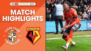 Luton Town 20 Watford  Championship Highlights [upl. by Anaiad]