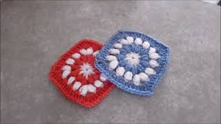 Bellissima Mattonella Granny Square con punto popcorn Vintage [upl. by Nicolette]