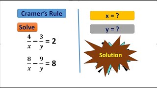 Cramers Rule maths class [upl. by Norraa]