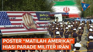 Parade Militer Iran Bentangkan Poster quotMatilah Amerikaquot [upl. by Arbed3]