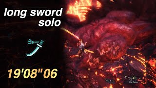 【MHW】Extreme Behemoth 極ベヒーモス討滅戦 太刀 ソロ 1908quot06【不屈】 [upl. by Jolda]