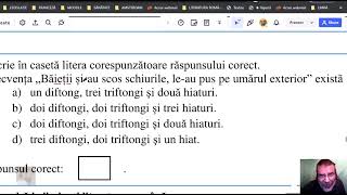 Subiectul IB1 diftong triftong hiat  simularea evaluării naționale ISJ Dolj [upl. by Lebisor]