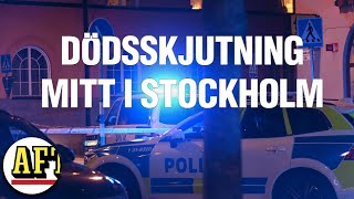 Man i 20årsåldern död efter skjutning i centrala Stockholm [upl. by Nahk622]